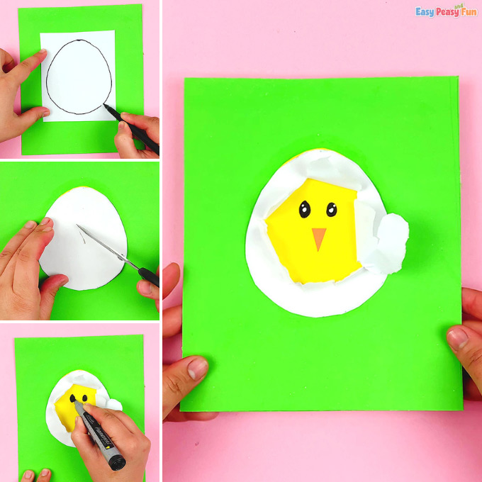 Hatching Chick Easter Craft Idea