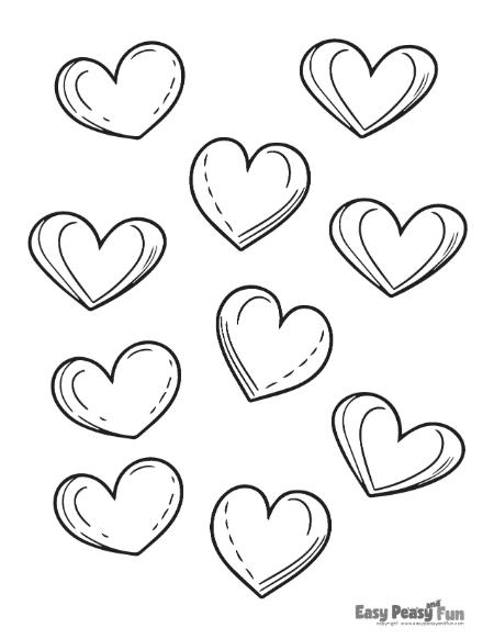 Printable Heart Coloring Pages – Lots of Free Sheets - Easy Peasy and Fun