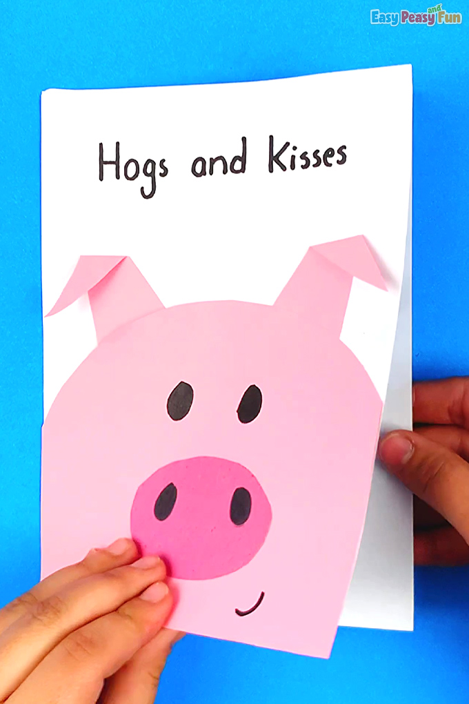 Hogs and Kisses Valentines Card Craft
