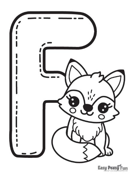 Printable Letter F coloring page