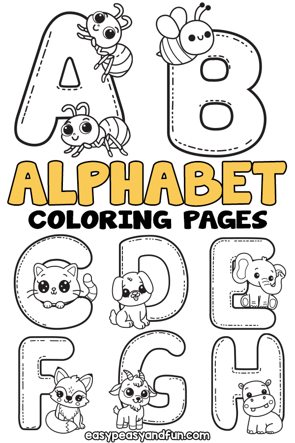 Printable Letters Alphabet Coloring Pages
