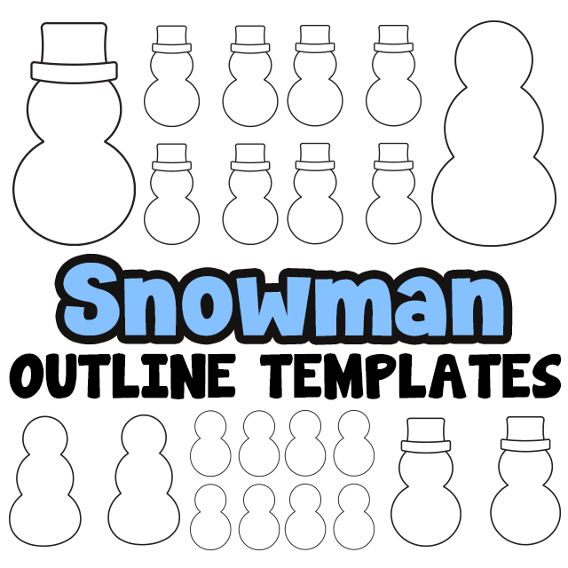 Printable Snowman Outline Templates