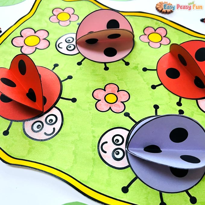 3D Paper Ladybugs Craft