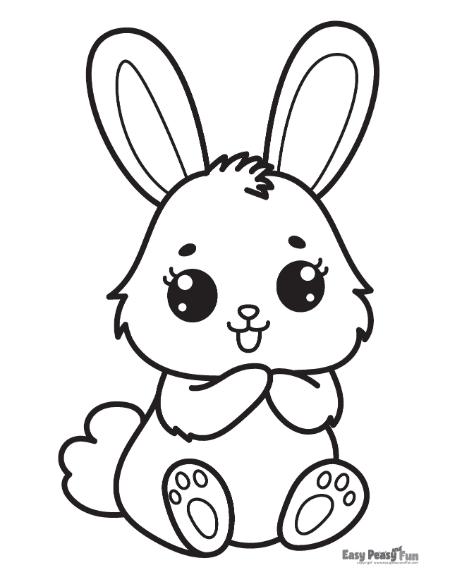 Printable Easter Bunny Coloring Pages - Lots of Free Sheets - Easy ...