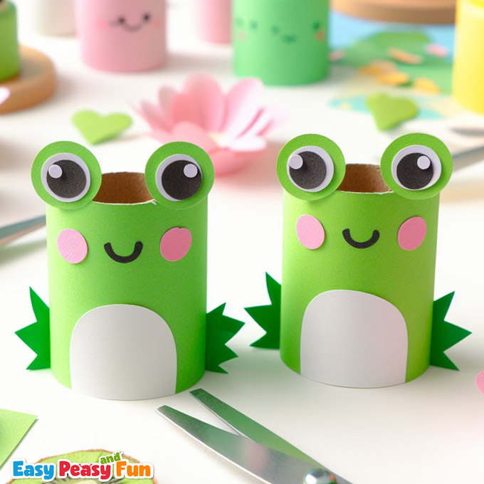 Toilet Paper Roll Frogs