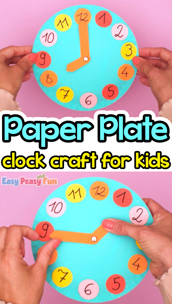 DIY Paper Plate Clock Craft