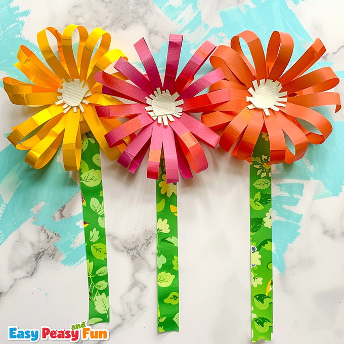Easy Paper Flower Craft Idea for Kids