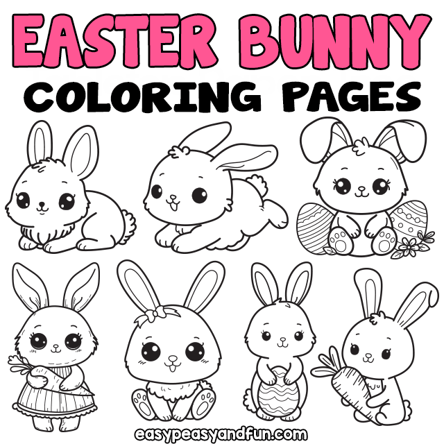 Printable Easter Bunny Coloring Sheets