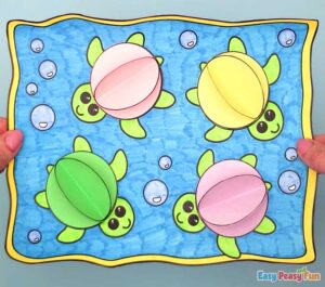 3D Turtles Paper Craft - Easy Peasy and Fun