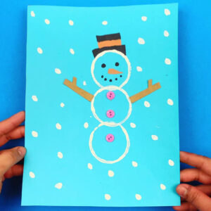 TP Roll Snowman Stamping Art