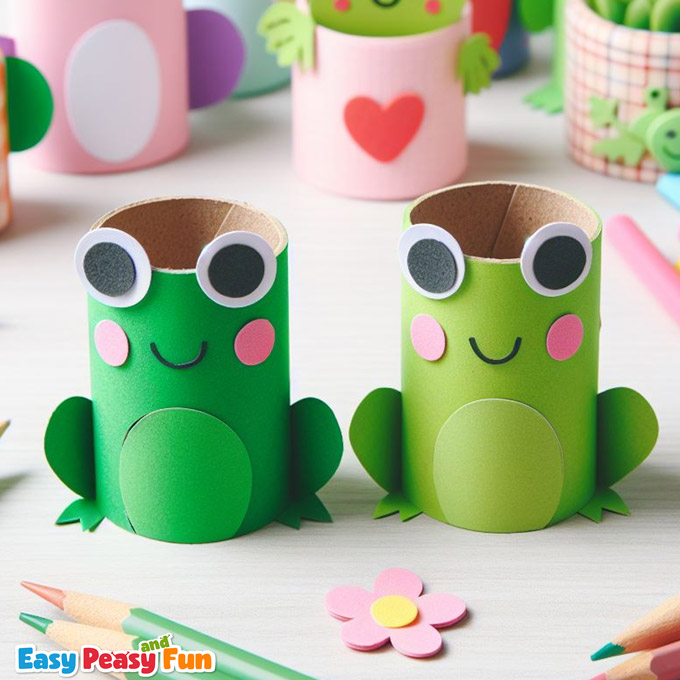 Toilet Paper Roll Frogs Craft
