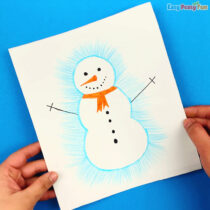 Easy Snowman Silhouette Art