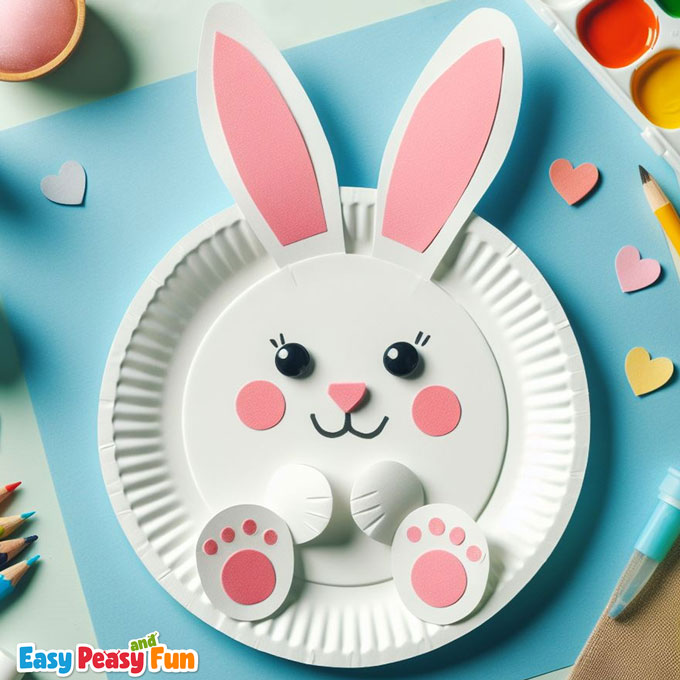 Cute Bunny Paper Plate Craft