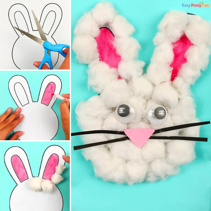 Cotton Easter Bunny Craft Idea