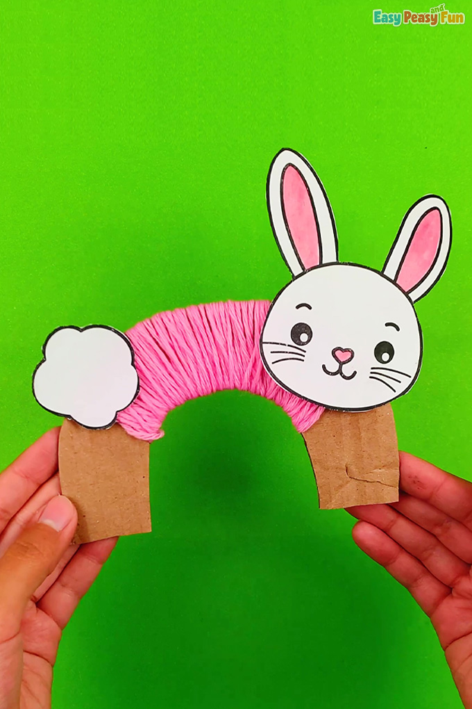 Cute Easter Bunny Yarn Craft