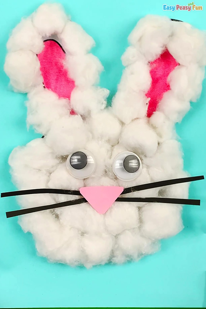 DIY Cotton Ball Easter Bunny Craft