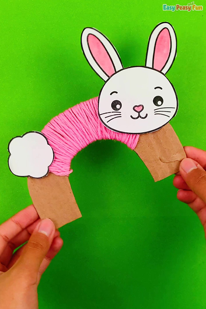 DIY Yarn Wrapped Bunny Craft