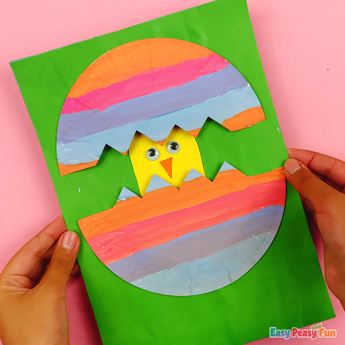 Easy Hatching Chick Paper Plate Craft