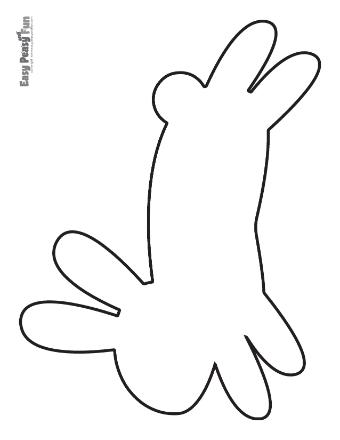 Giant Bunny Outline Template 12