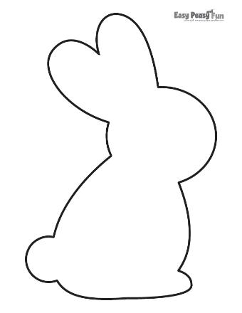 Blank Giant Bunny Outline 9