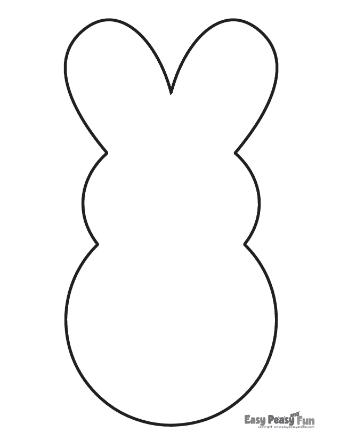 Giant Bunny Outline Template 10