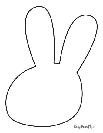 Giant Bunny Outline Template 4