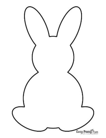 Blank Giant Bunny Outline 5
