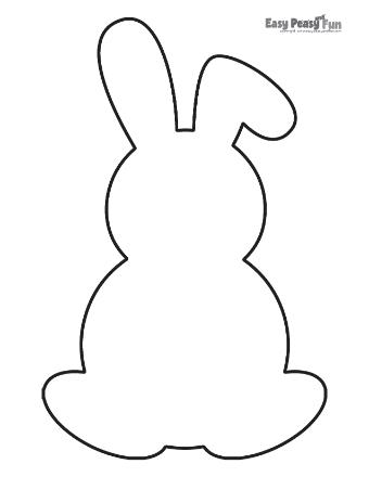 Giant Bunny Outline Template 6