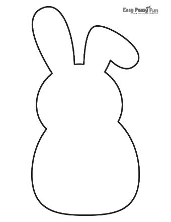 Giant Bunny Outline Template 8