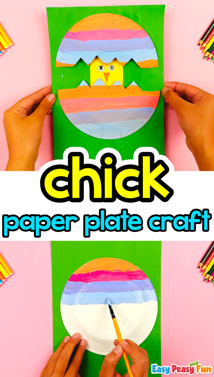 Hatching Chick Paper Plate Craft - Easy Easter Craft for Kids