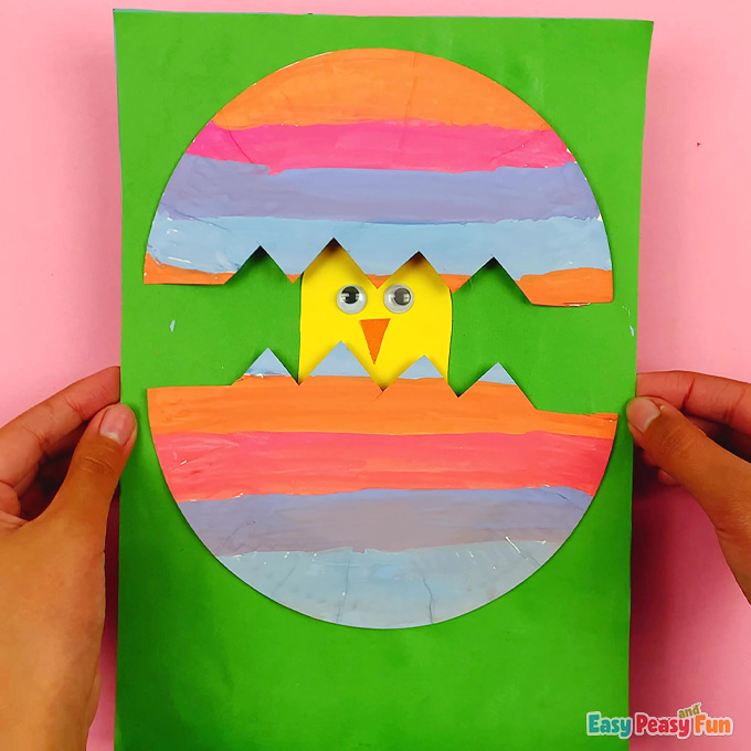 Hatching Easter Chick Paper Plate Craft