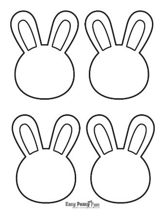 Blank Medium Bunny Outline 1