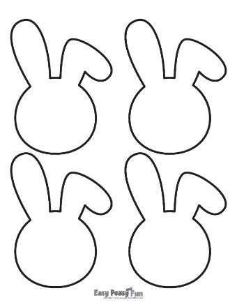 Blank Medium Bunny Outline 3