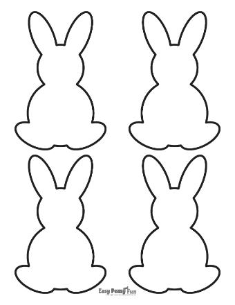 Blank Medium Bunny Outline 5