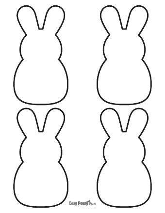 Blank Medium Bunny Outline 7