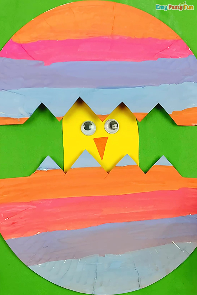 Paper Plate Hatching Chick Craft