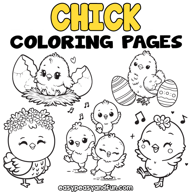 Printable Chick Coloring Sheets