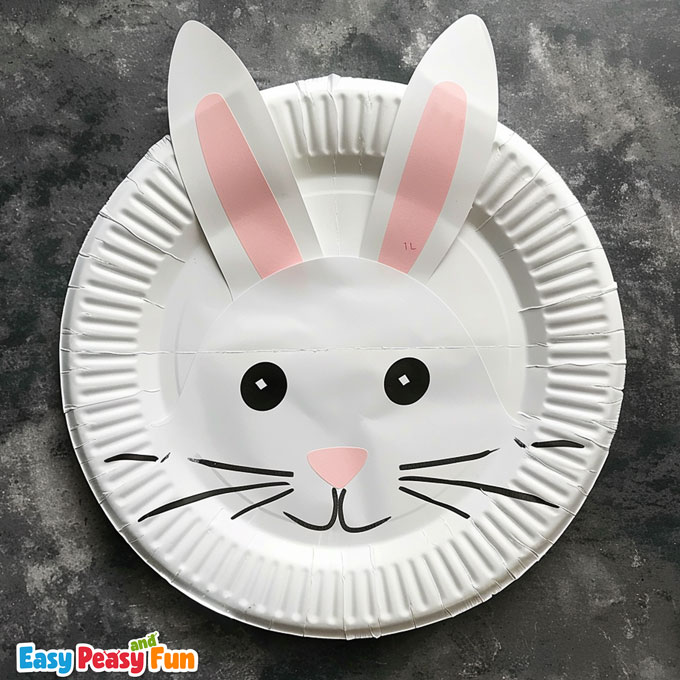 Simple Bunny Paper Plate Craft