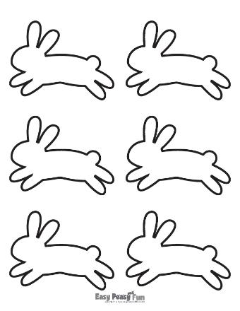 Small Bunny Outline Template 12