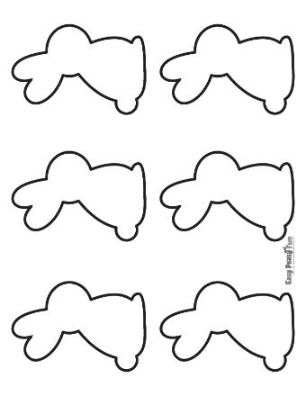 Blank Small Bunny Outline 9