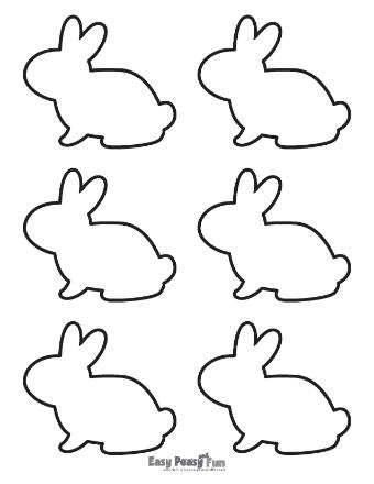 Blank Small Bunny Outline 11