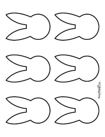 Small Bunny Outline Template 2