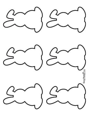Small Bunny Outline Template 6