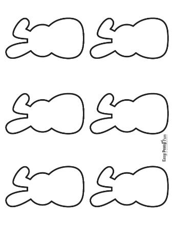 Small Bunny Outline Template 8