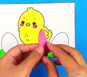 3D Easter Chick Coloring Page - Easy Peasy and Fun