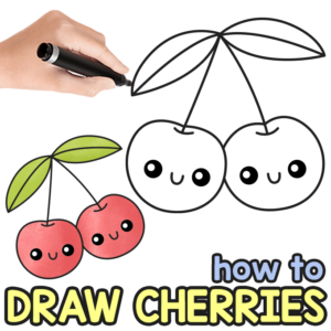 Cherries Directed Drawing Guide
