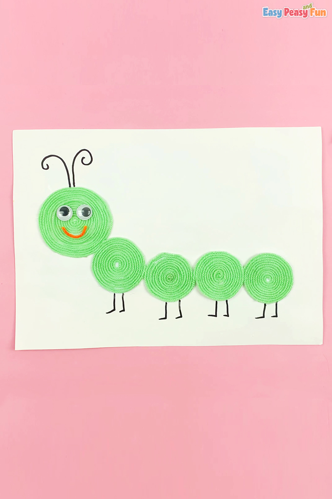 DIY Yarn Caterpillar Craft