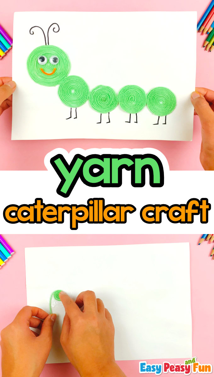 Easy Yarn Caterpillar Craft
