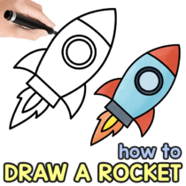 How to Draw a Rocket – Step by Step Drawing Tutorial