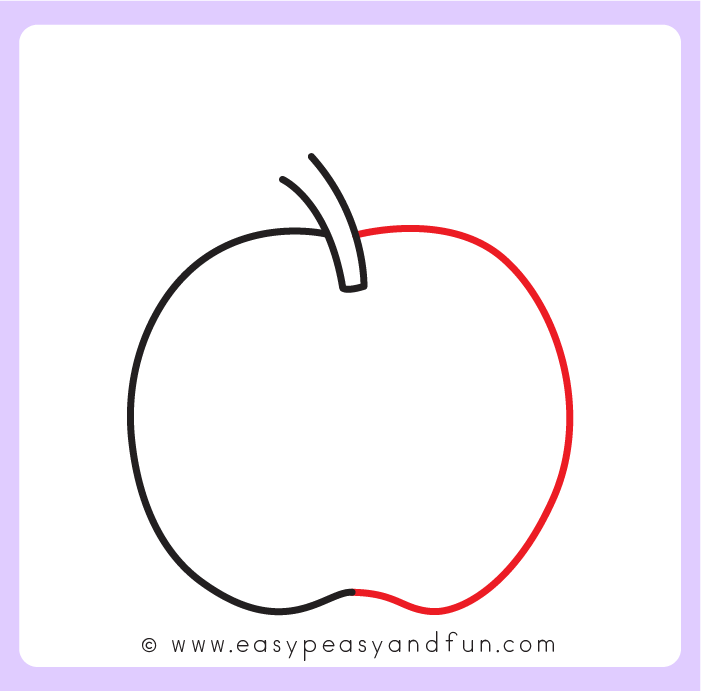 Step 3 - Completing the apple shape